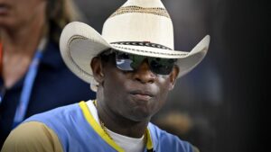 Colorado Buffalos head coach and former MLB and NFL player Deion Sanders