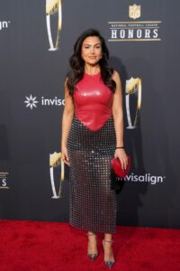 Molly Qerim on the red carpet before the NFL Honors show at Resorts World Theatre.