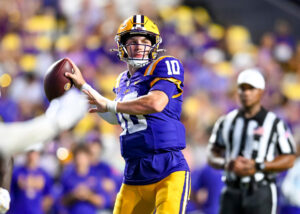 Tigers Quarterback Sam Leavitt 10, LSU Tigers take on the LA Tech Bulldogs. September 12, 2026; Baton Rouge, Louisiana, USA;