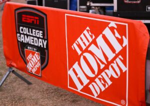Signage is seen during College GameDay before a Big 12 Conference football game, Saturday, Nov. 8, 2025, at Jones AT&T