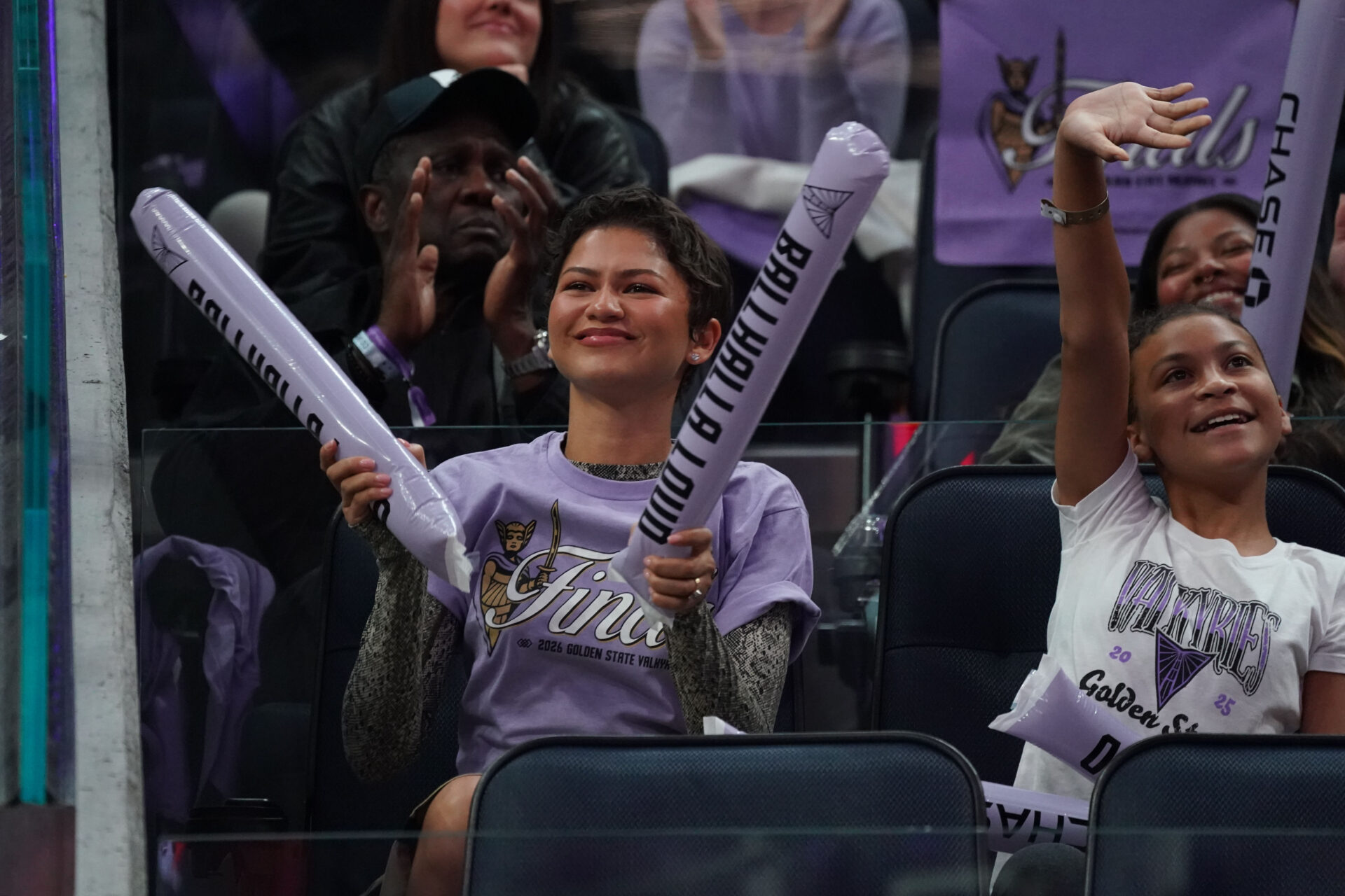Zendaya, Valkyries players share euphoric moment after WNBA Finals Game 5 win