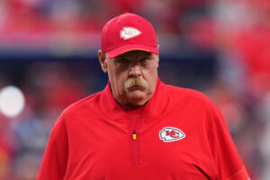 Kansas City Chiefs head coach Andy Reid looks on