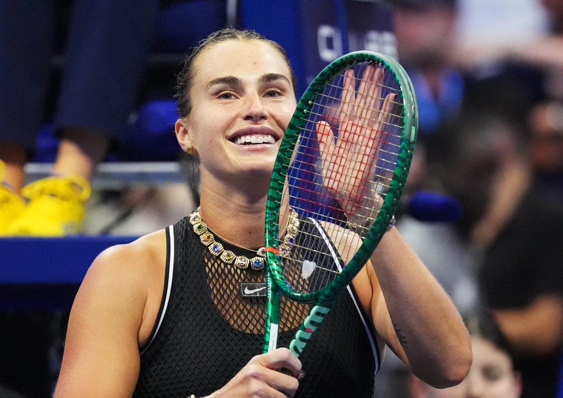 Aryna Sabalenka laughed off awkward moment at UFC 333