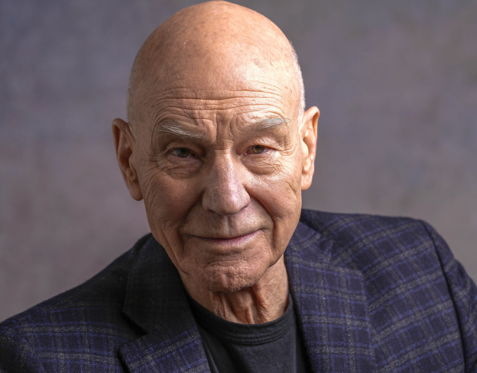 Feb 8, 2023; West Hollywood, Calif., USA: Actor Patrick Stewart poses for a portrait for USA TODAY the London West Hollywood Hotel. Stewart stars in the Paramount+ series "Star Trek:Picard" which debuts season three on Feb. 16, 2023. Stewart plays the title character Jean-Luc Picard the captain of the starship Enterprise. Mandatory
